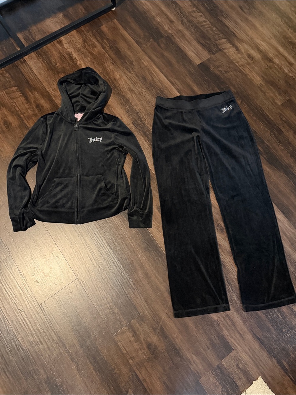 Juicy Couture Black Velour Track Suit